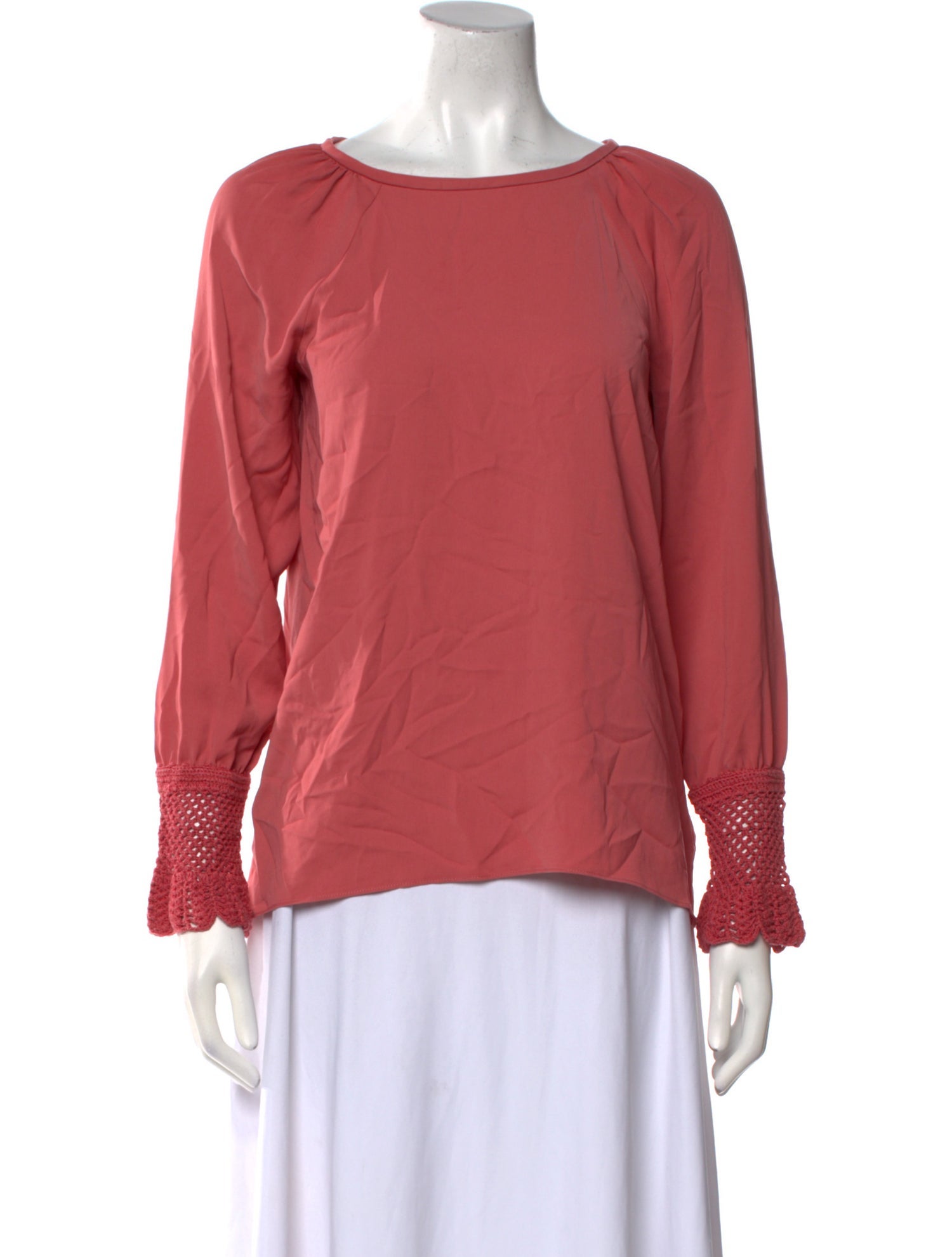 Ramy Brook Bateau Neckline Long Sleeve Blouse