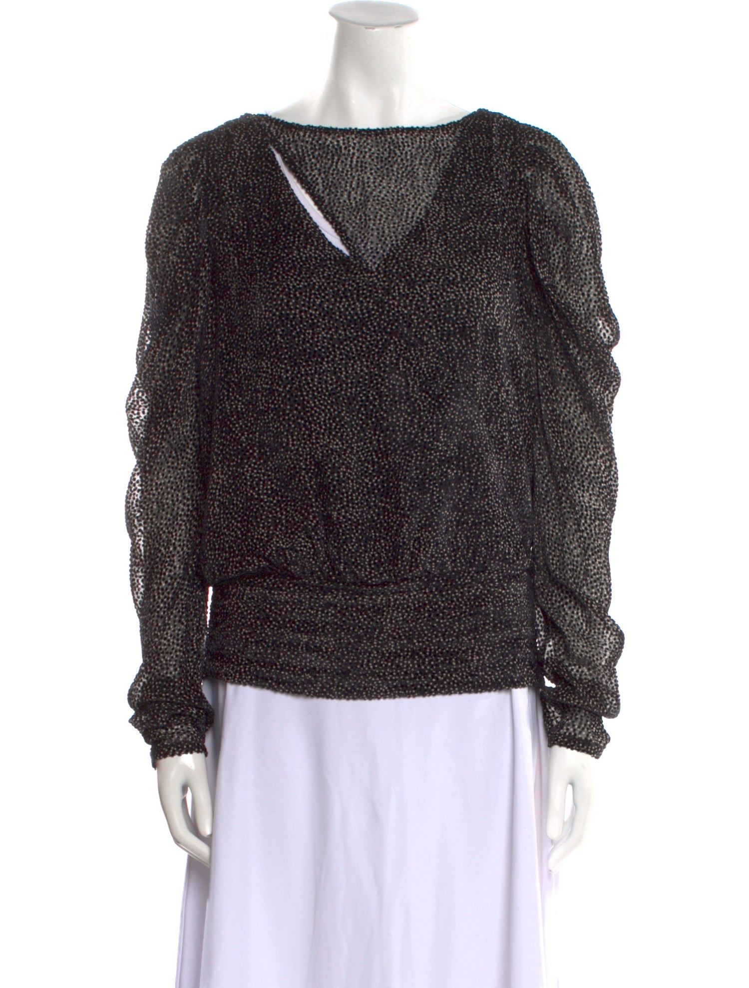 Ramy Brook Printed Bateau Neckline Blouse