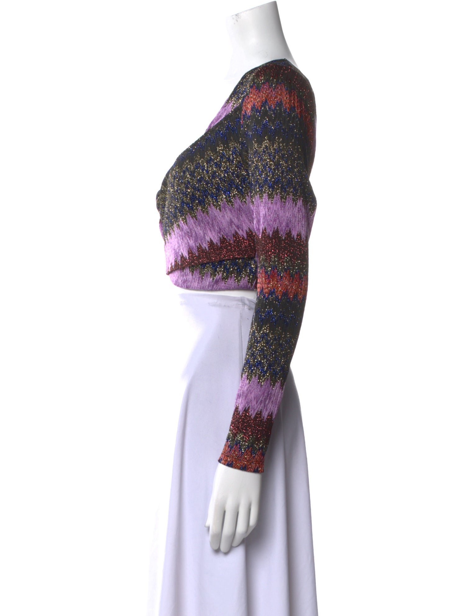 Ramy Brook Printed V-Neck Crop Top w/ Tags