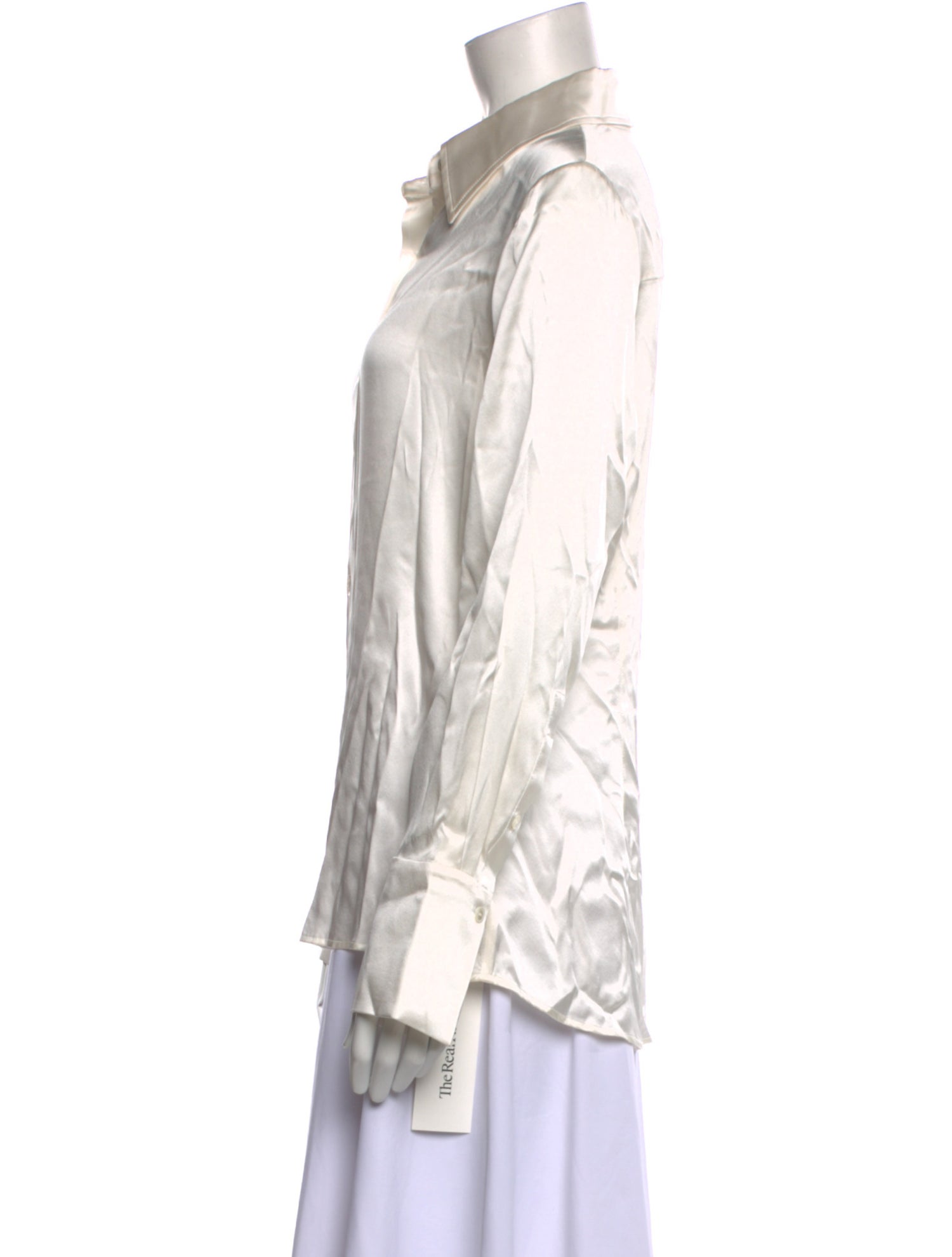 Ramy Brook Silk Long Sleeve Button-Up Top