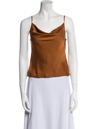 Ramy Brook Cowl Neck Sleeveless Crop Top