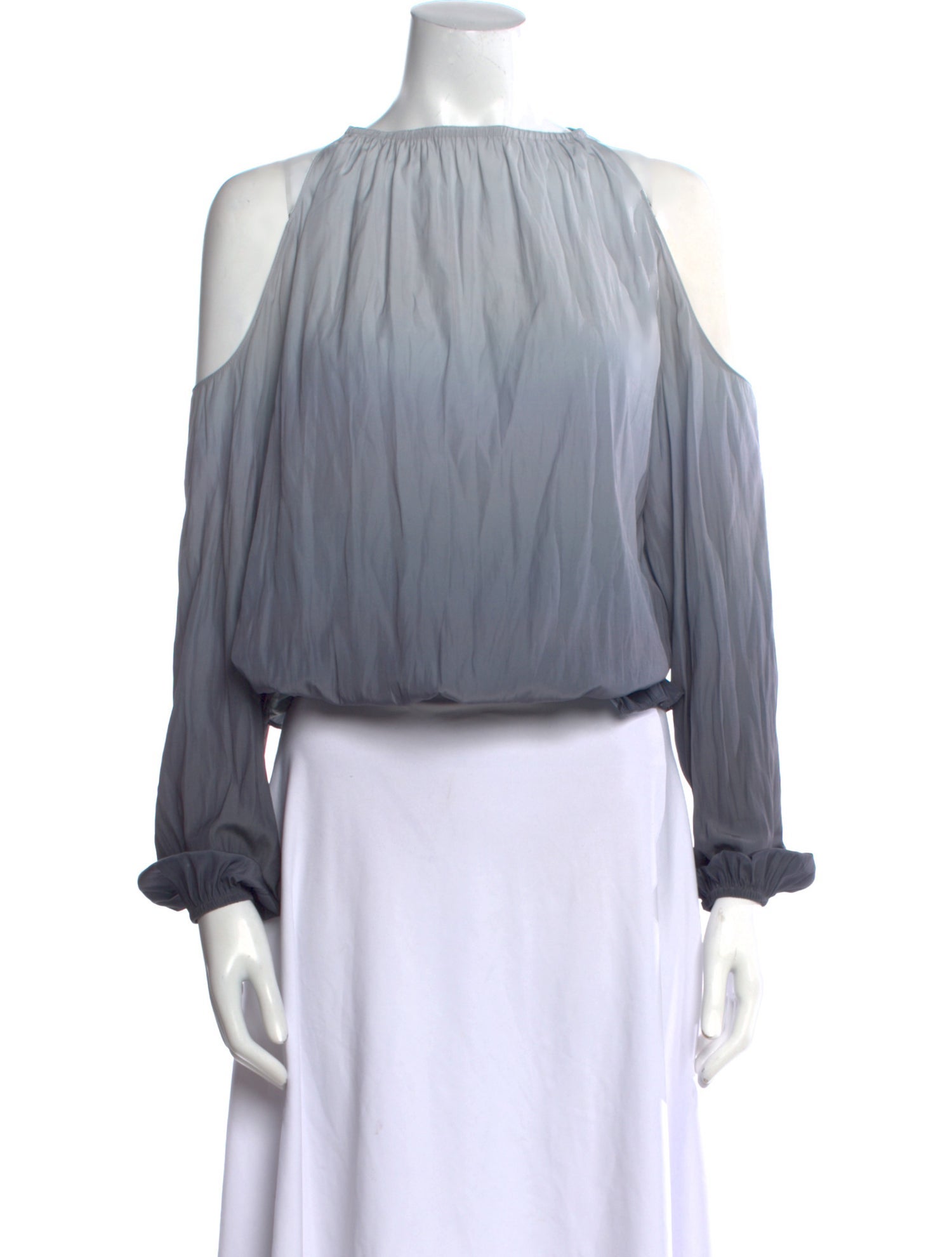 Ramy Brook Off-The-Shoulder Long Sleeve Crop Top