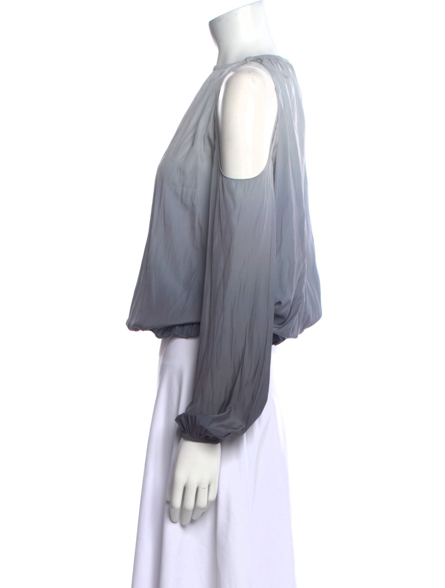 Ramy Brook Off-The-Shoulder Long Sleeve Crop Top