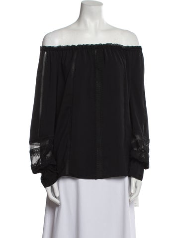 Ramy Brook Tops Off-The-Shoulder Long Sleeve Blouse Petite