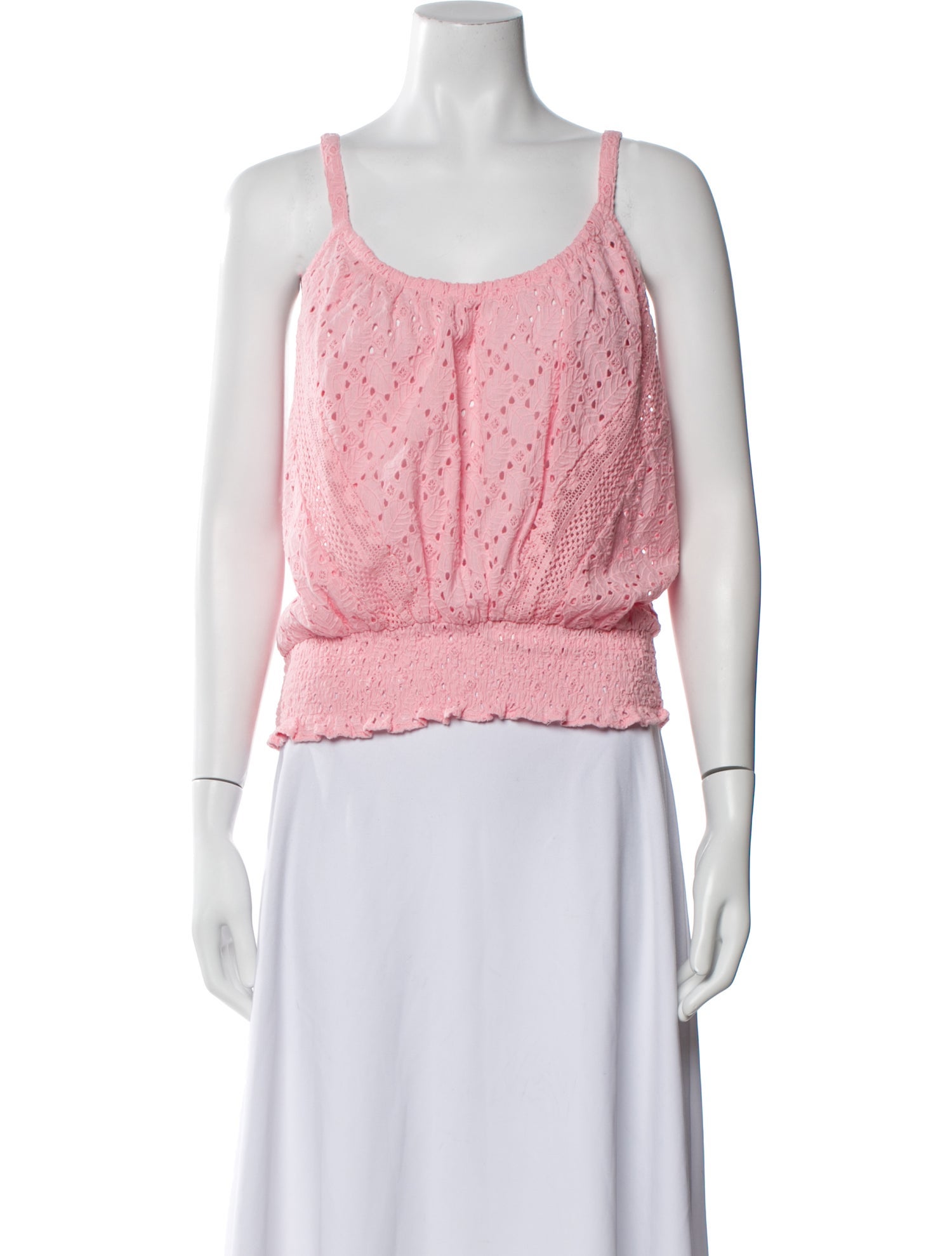 Ramy Brook Lace Pattern Scoop Neck Crop Top w/ Tags