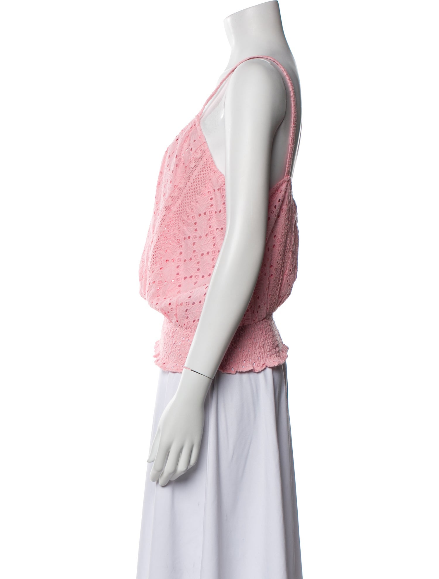 Ramy Brook Lace Pattern Scoop Neck Crop Top w/ Tags