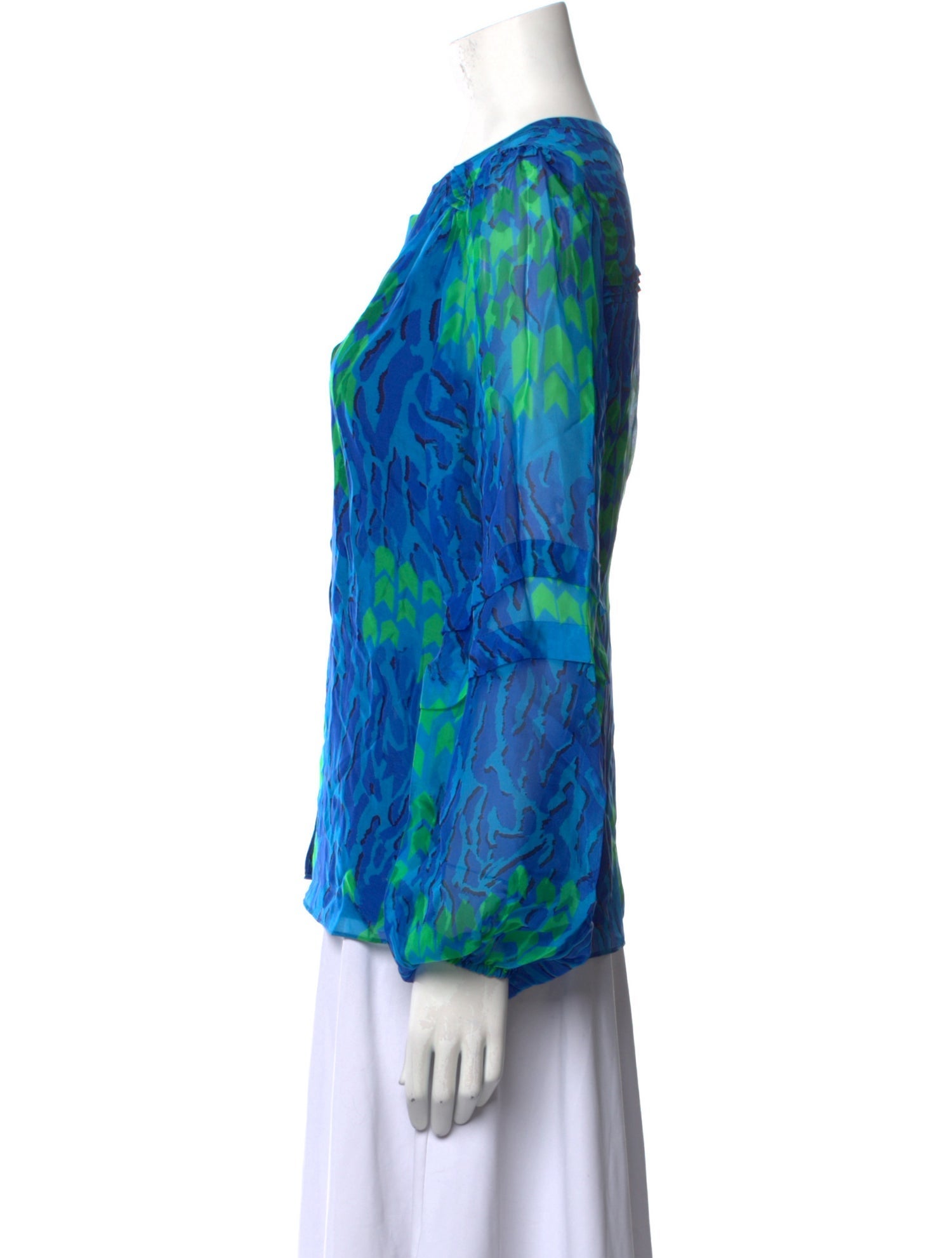 Ramy Brook Printed V-Neck Blouse