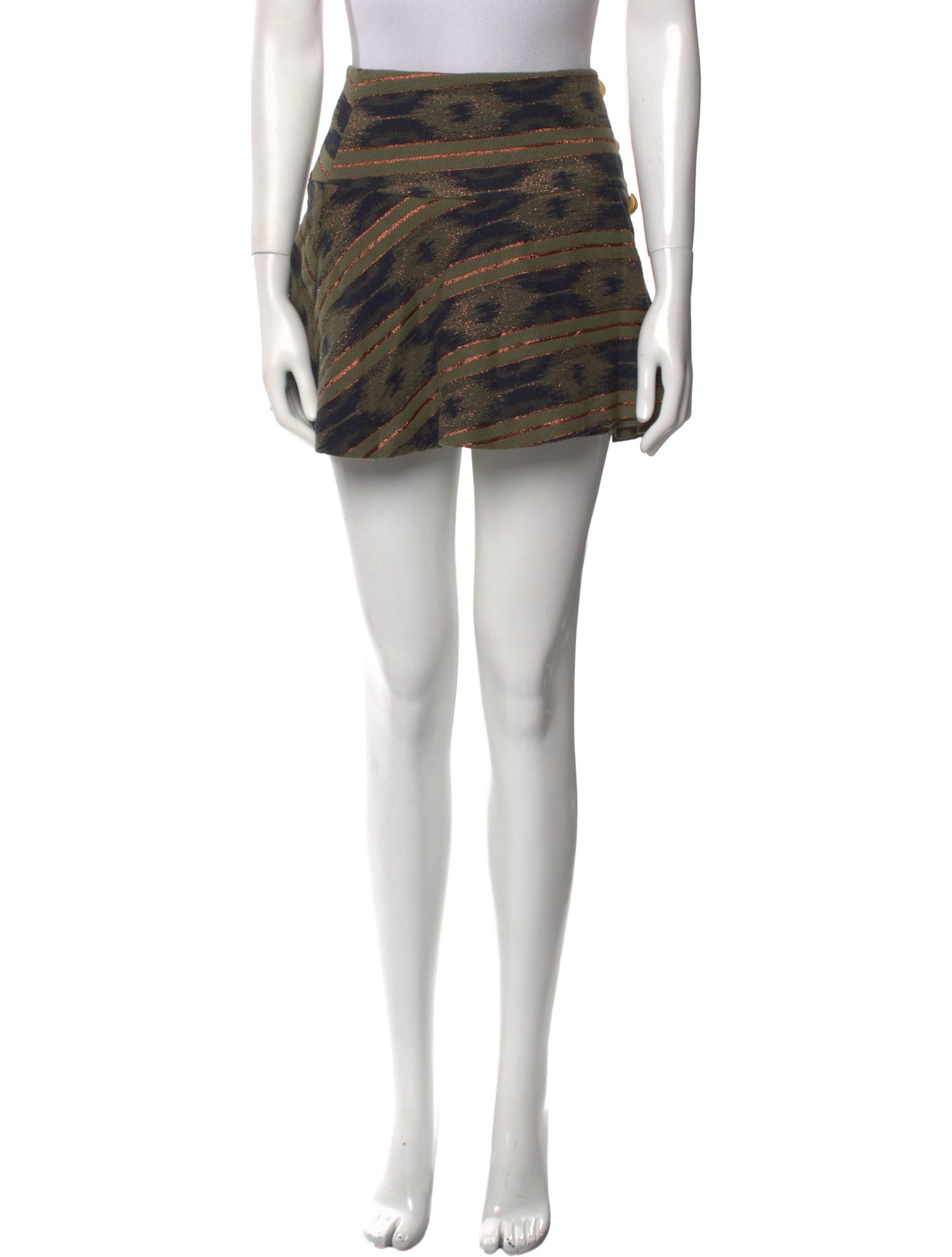 Ramy Brook Striped Mini Skirt