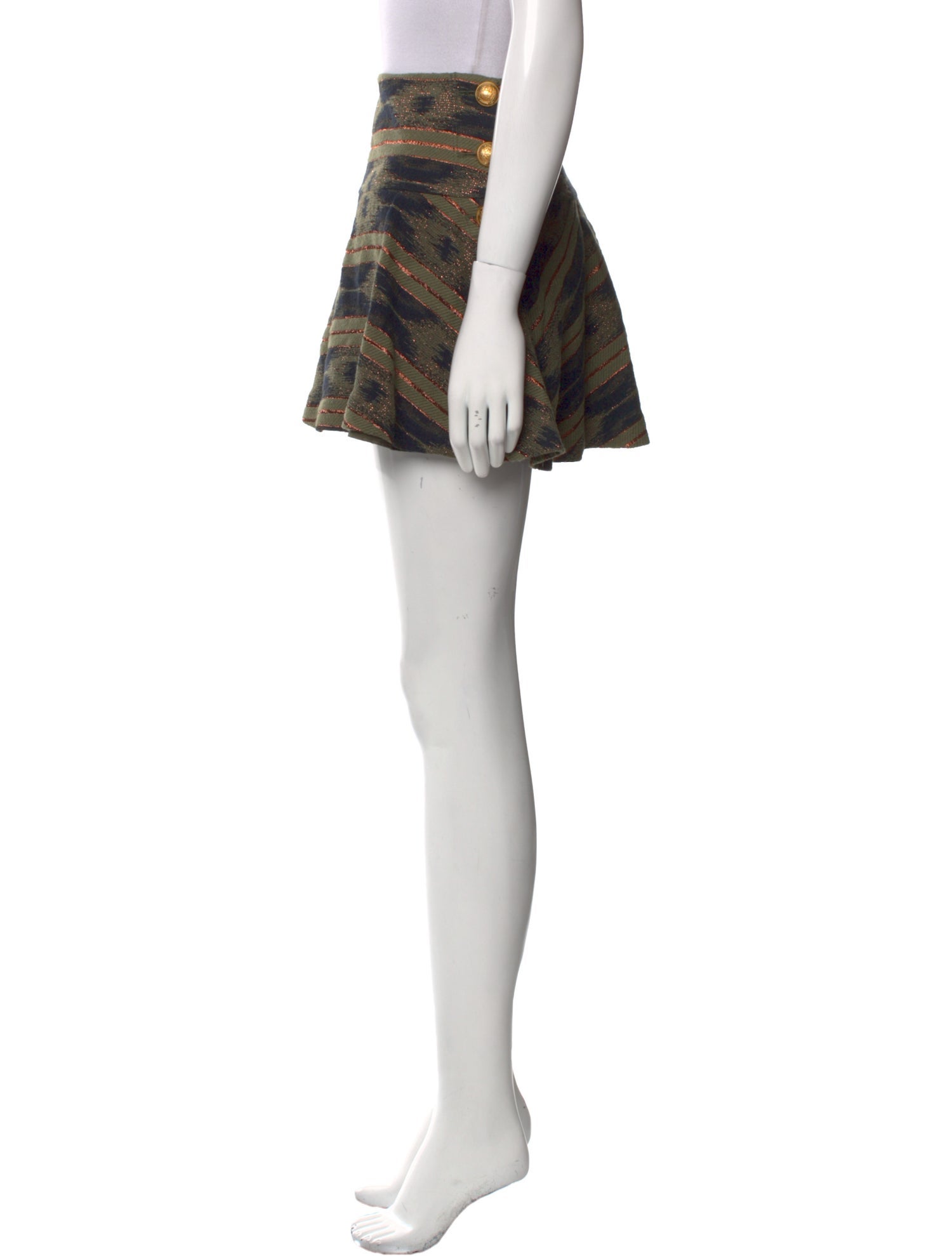Ramy Brook Striped Mini Skirt