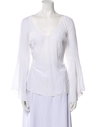 Ramy Brook V-Neck Long Sleeve Blouse