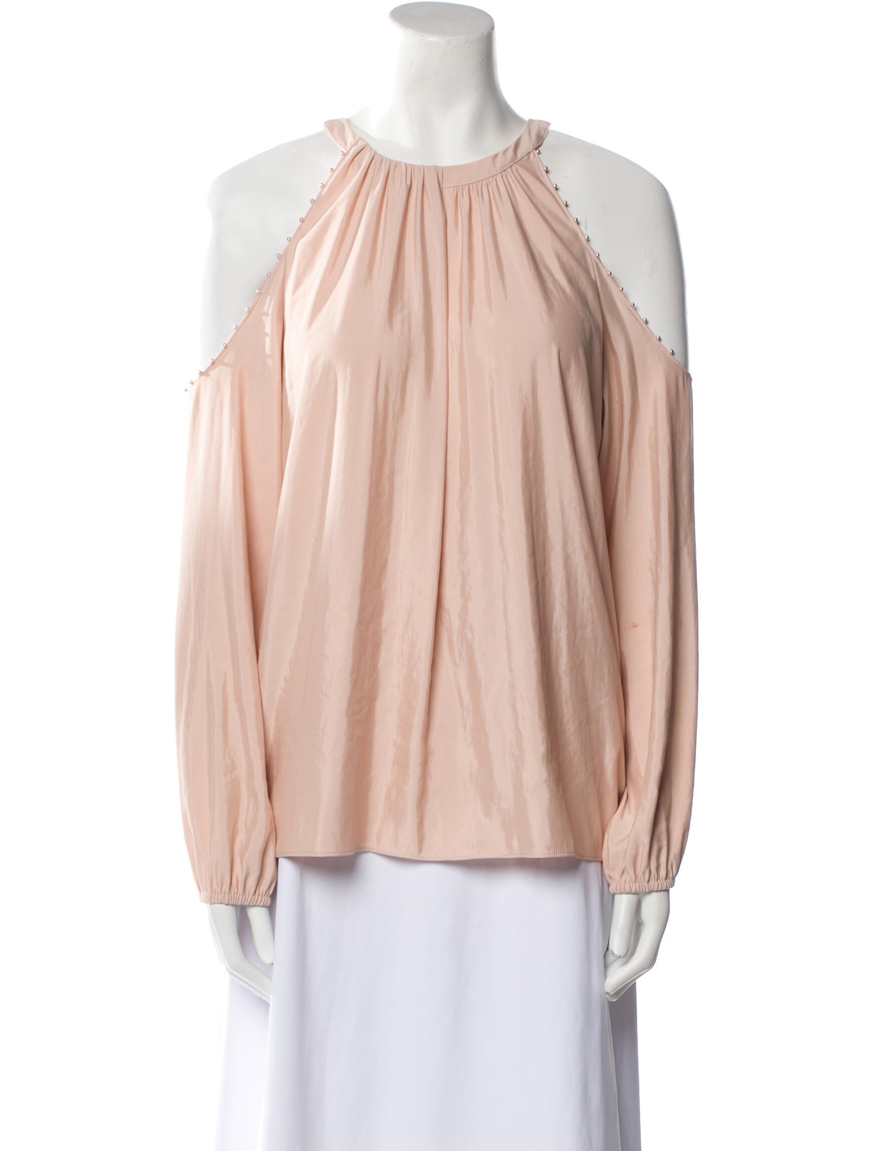 Ramy Brook Scoop Neck Long Sleeve Blouse