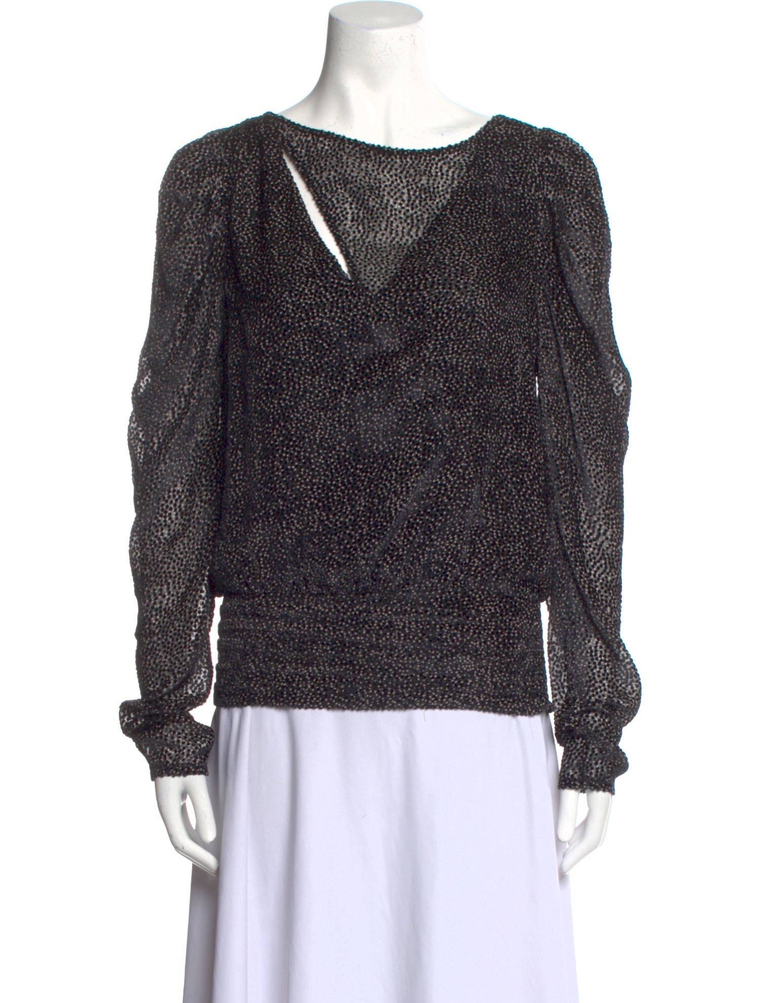 Ramy Brook Silk Lace Pattern Sweatshirt