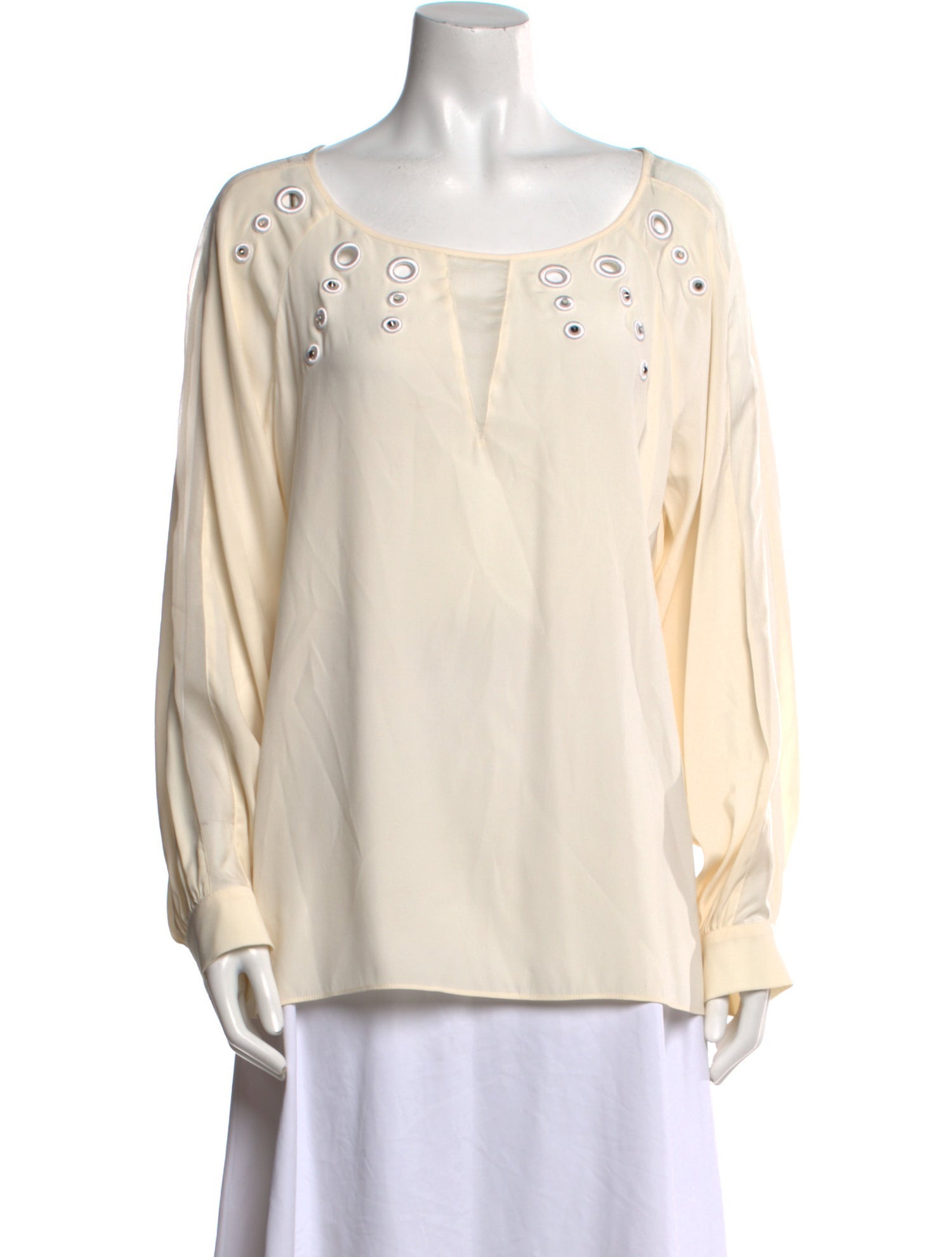 Ramy Brook Scoop Neck Long Sleeve Blouse