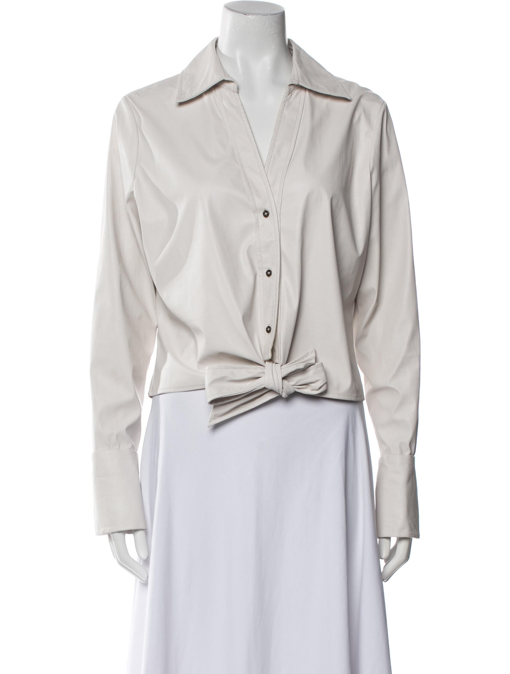 Ramy Brook Long Sleeve Button-Up Top