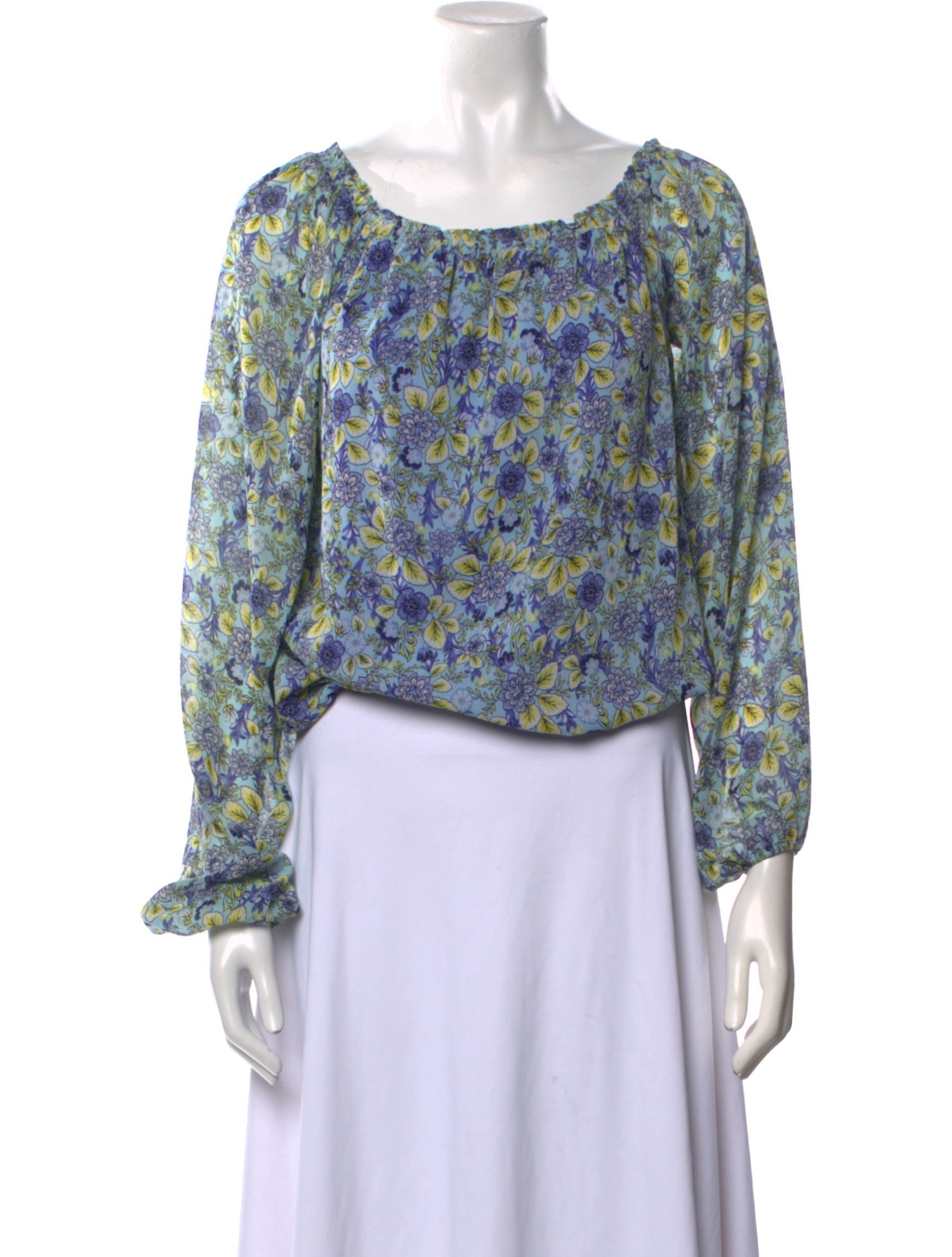 Ramy Brook Floral Print Scoop Neck Top