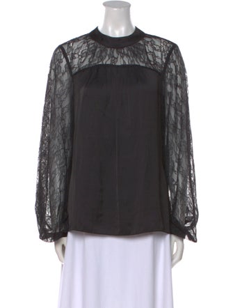 Ramy Brook Crew Neck Long Sleeve Blouse