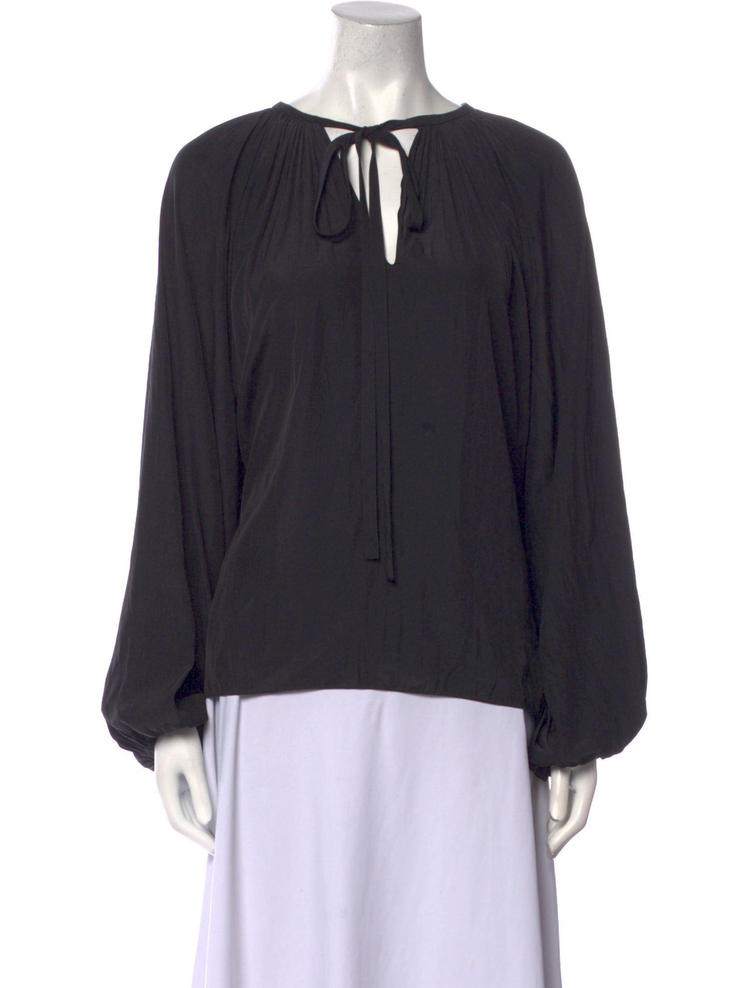 Ramy Brook Tie Neck Long Sleeve Blouse