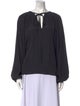 Ramy Brook Tie Neck Long Sleeve Blouse
