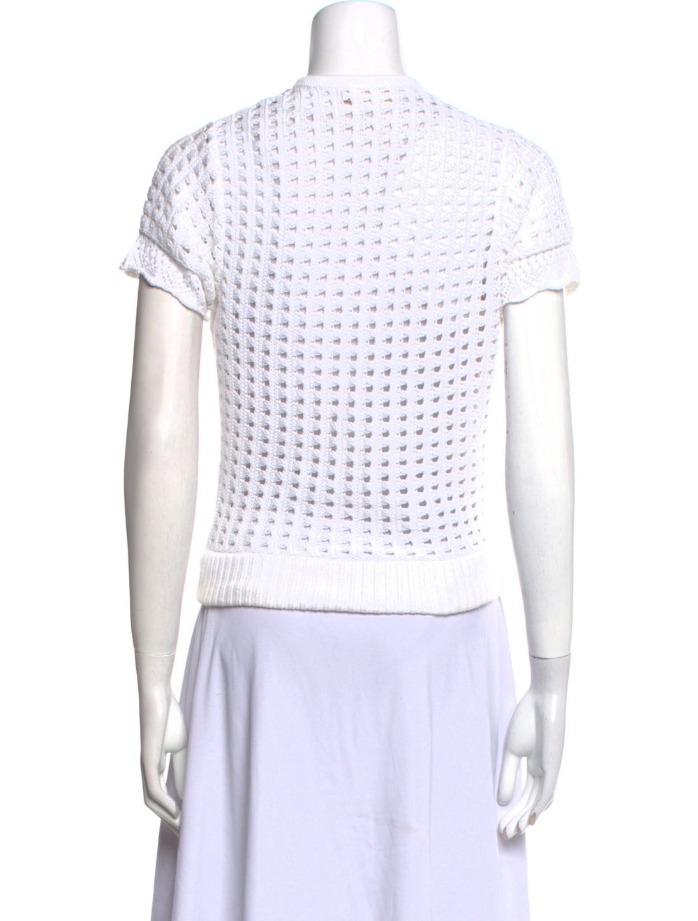 Ramy Brook Pullover White Patterned Short Sleeve … - image 3