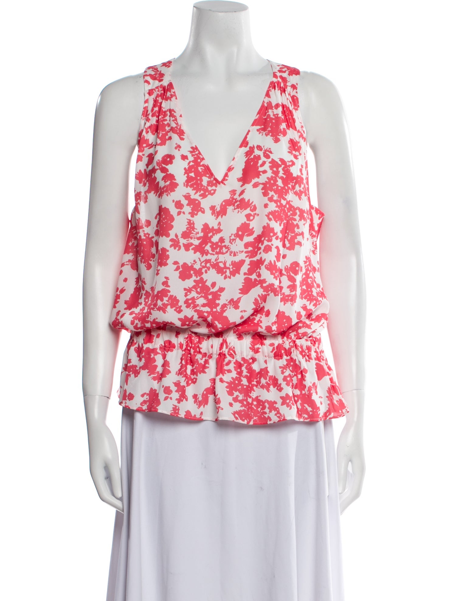 Ramy Brook Floral Print V-Neck Blouse