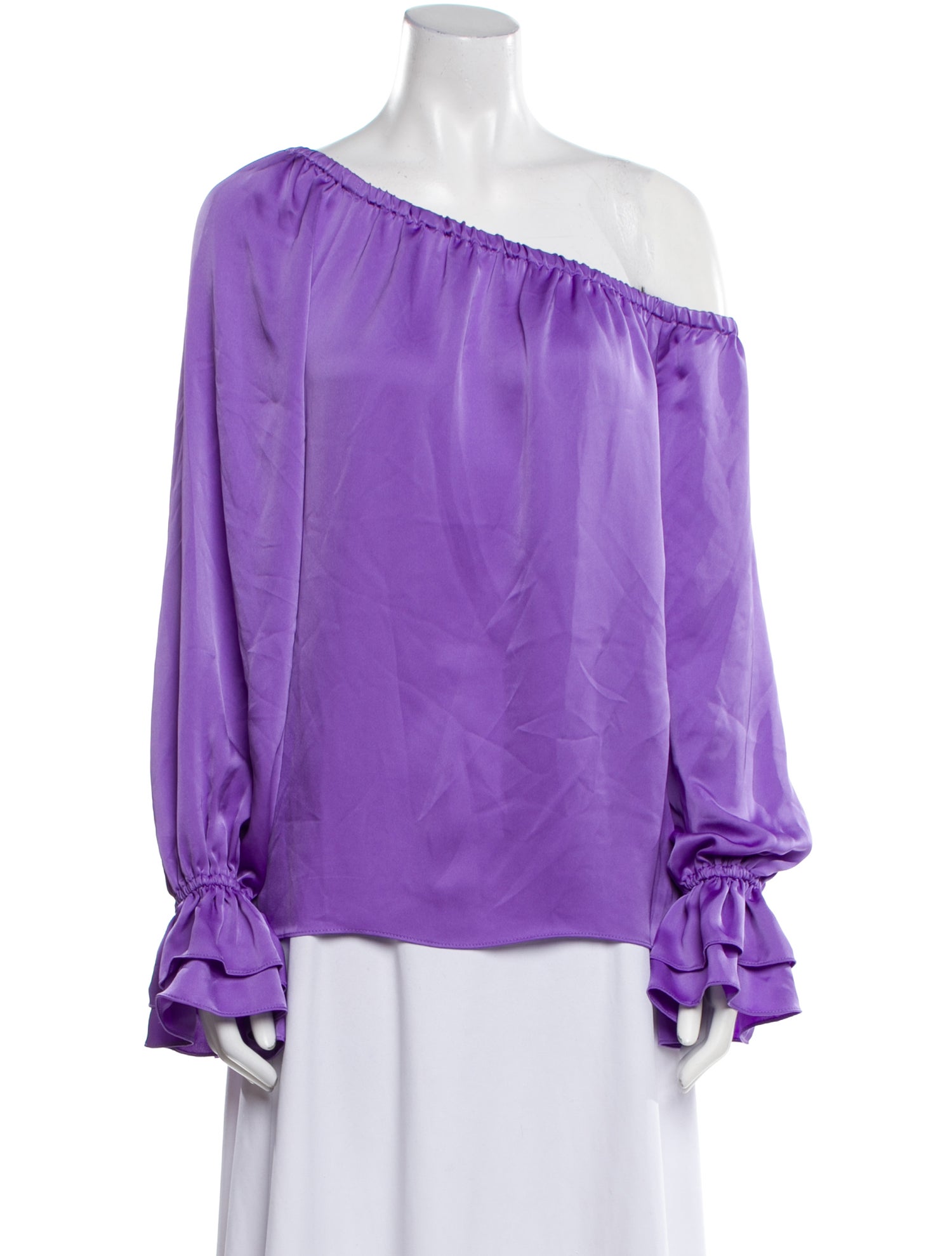 Ramy Brook One-Shoulder Long Sleeve Blouse