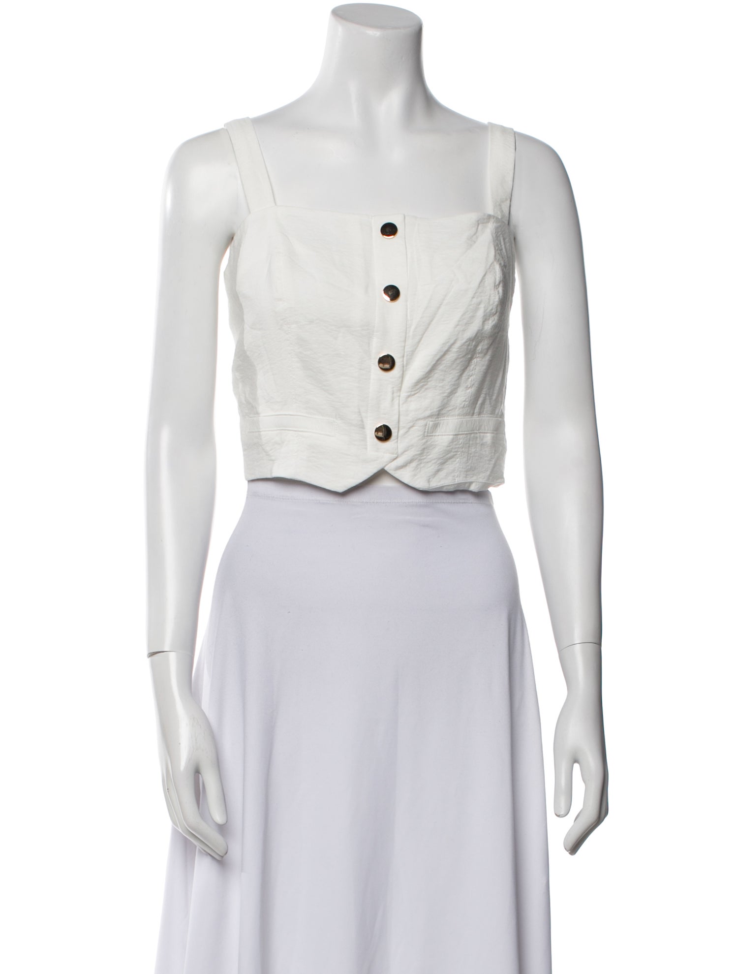 Ramy Brook Square Neckline Sleeveless Crop Top w/ Tags