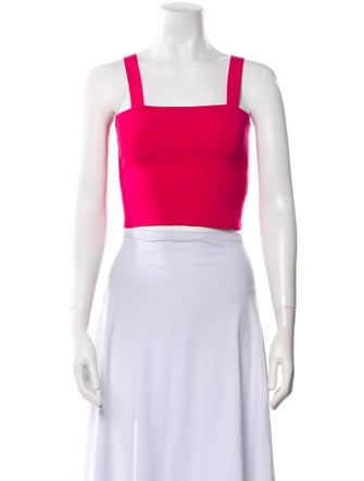 Ramy Brook Square Neckline Sleeveless Crop Top