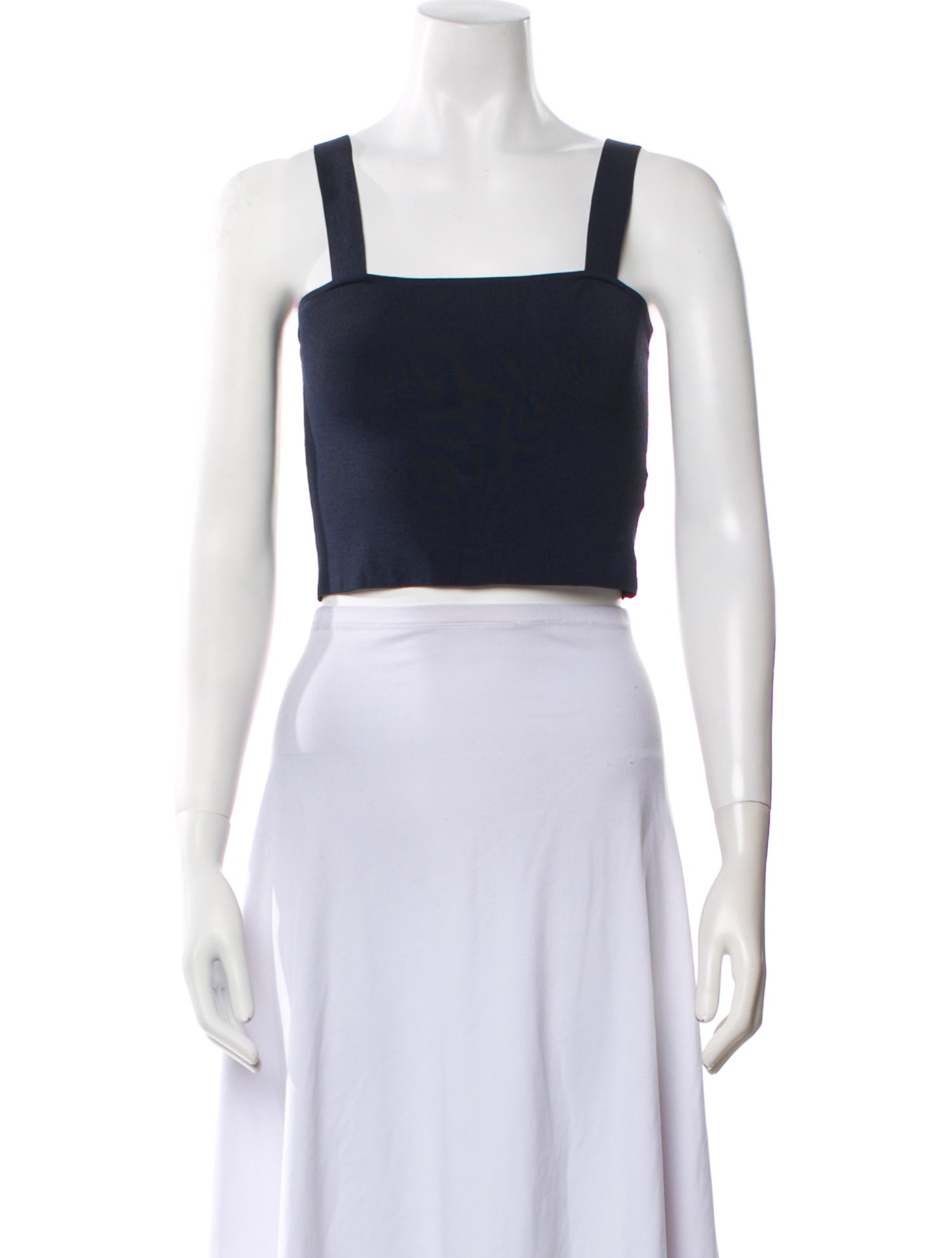 Ramy Brook Square Neckline Sleeveless Crop Top