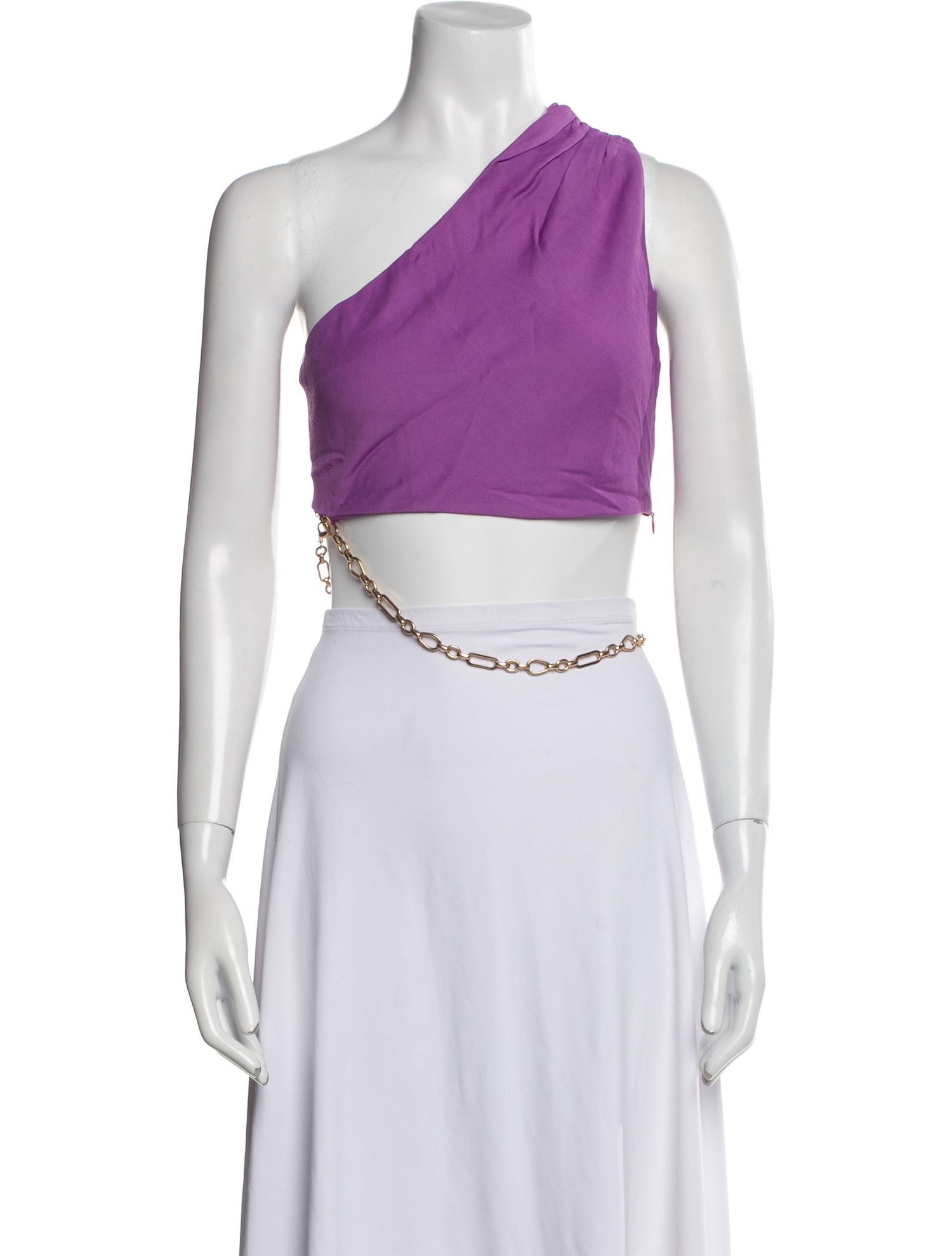 Ramy Brook One-Shoulder Sleeveless Crop Top