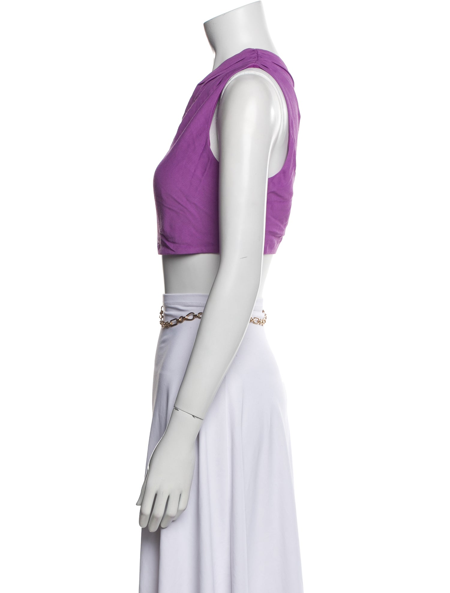 Ramy Brook One-Shoulder Sleeveless Crop Top