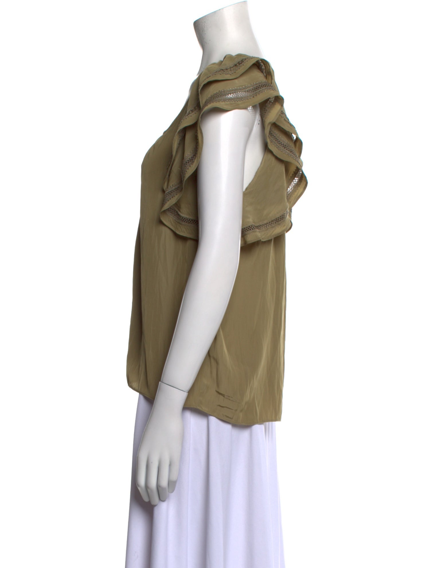 Ramy Brook Scoop Neck Short Sleeve Blouse