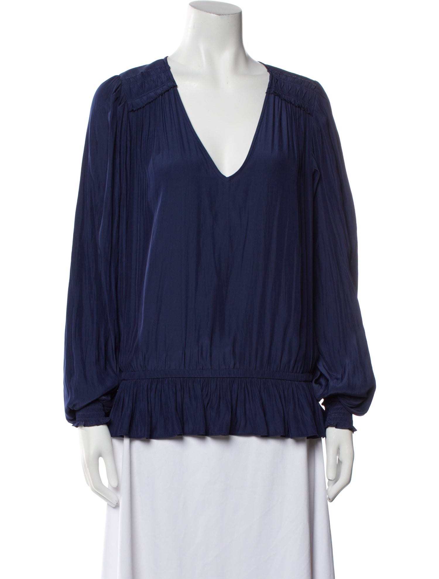 Ramy Brook V-Neck Long Sleeve Blouse