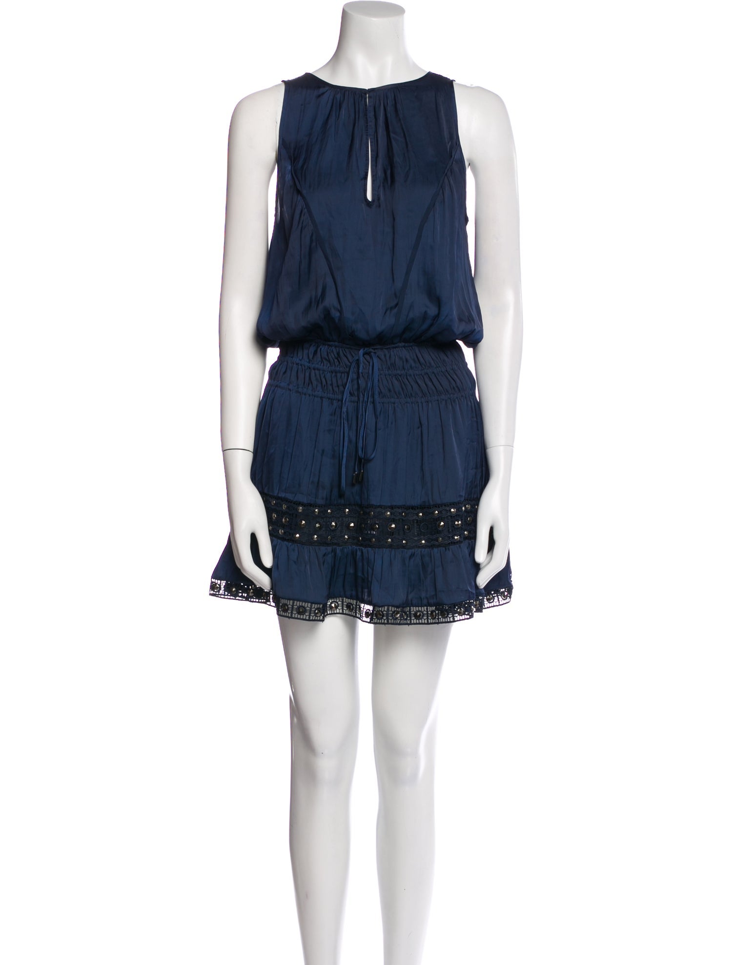 Ramy Brook Bateau Neckline Mini Dress