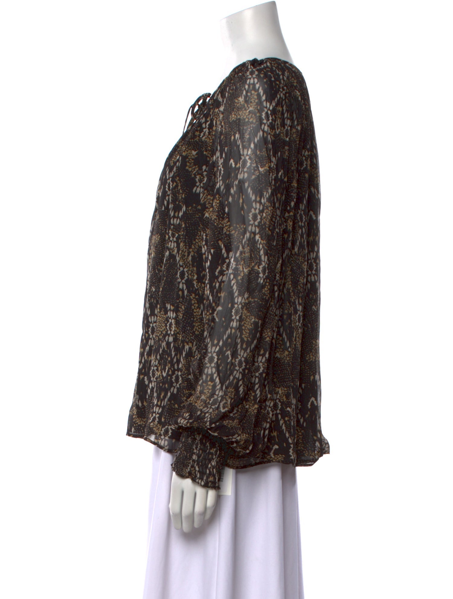 Ramy Brook Printed Crew Neck Blouse w/ Tags