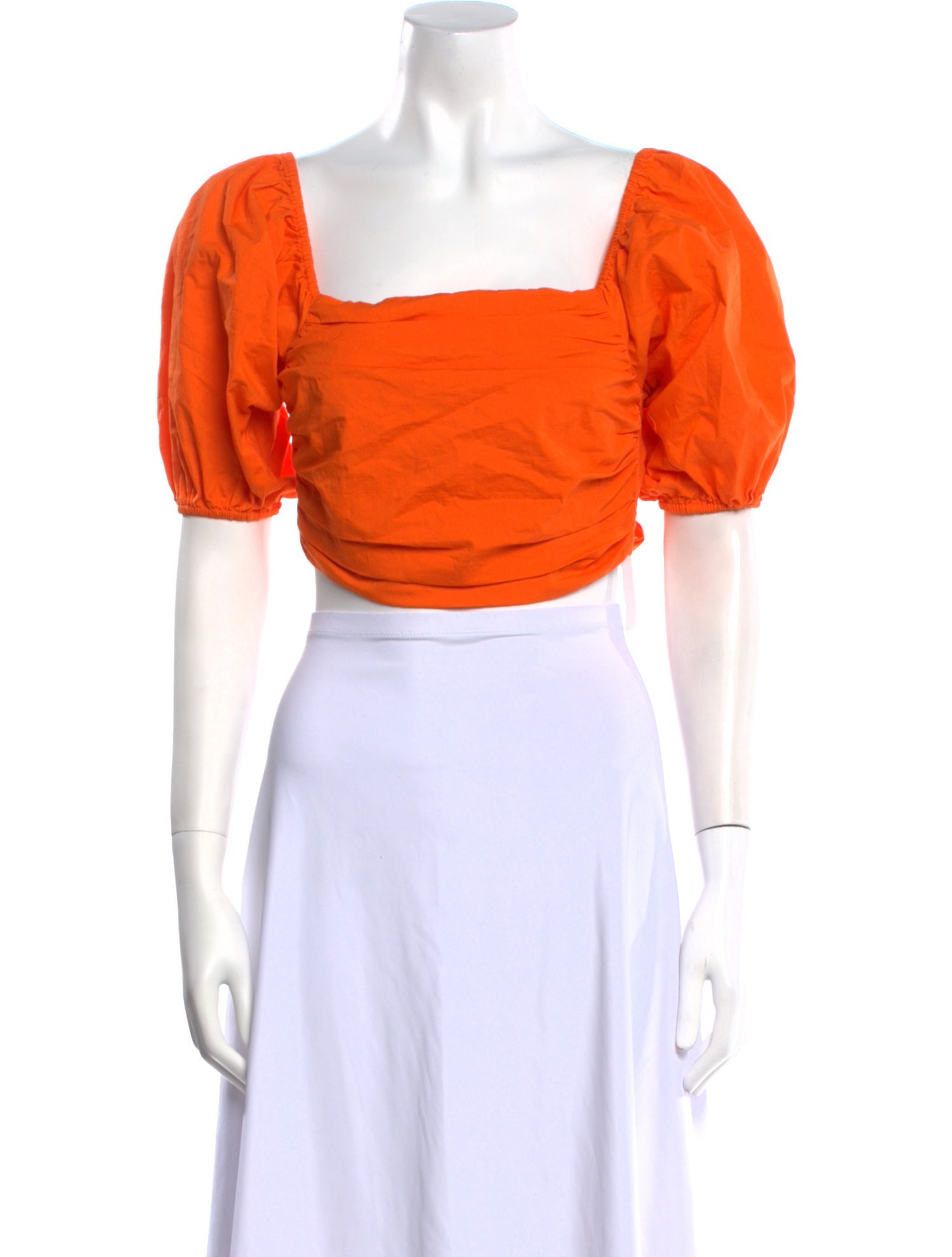 Ramy Brook Square Neckline Short Sleeve Crop Top