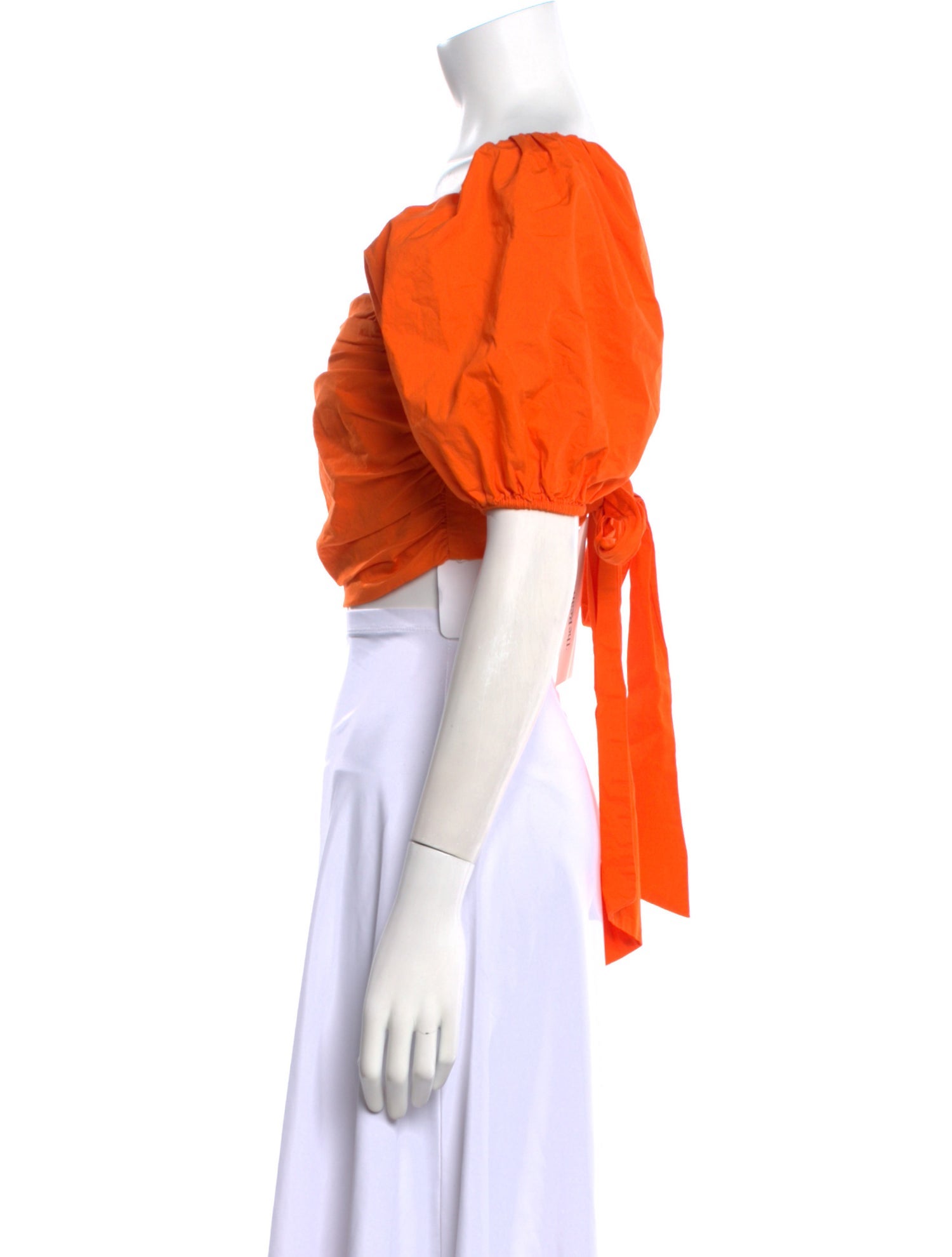 Ramy Brook Square Neckline Short Sleeve Crop Top