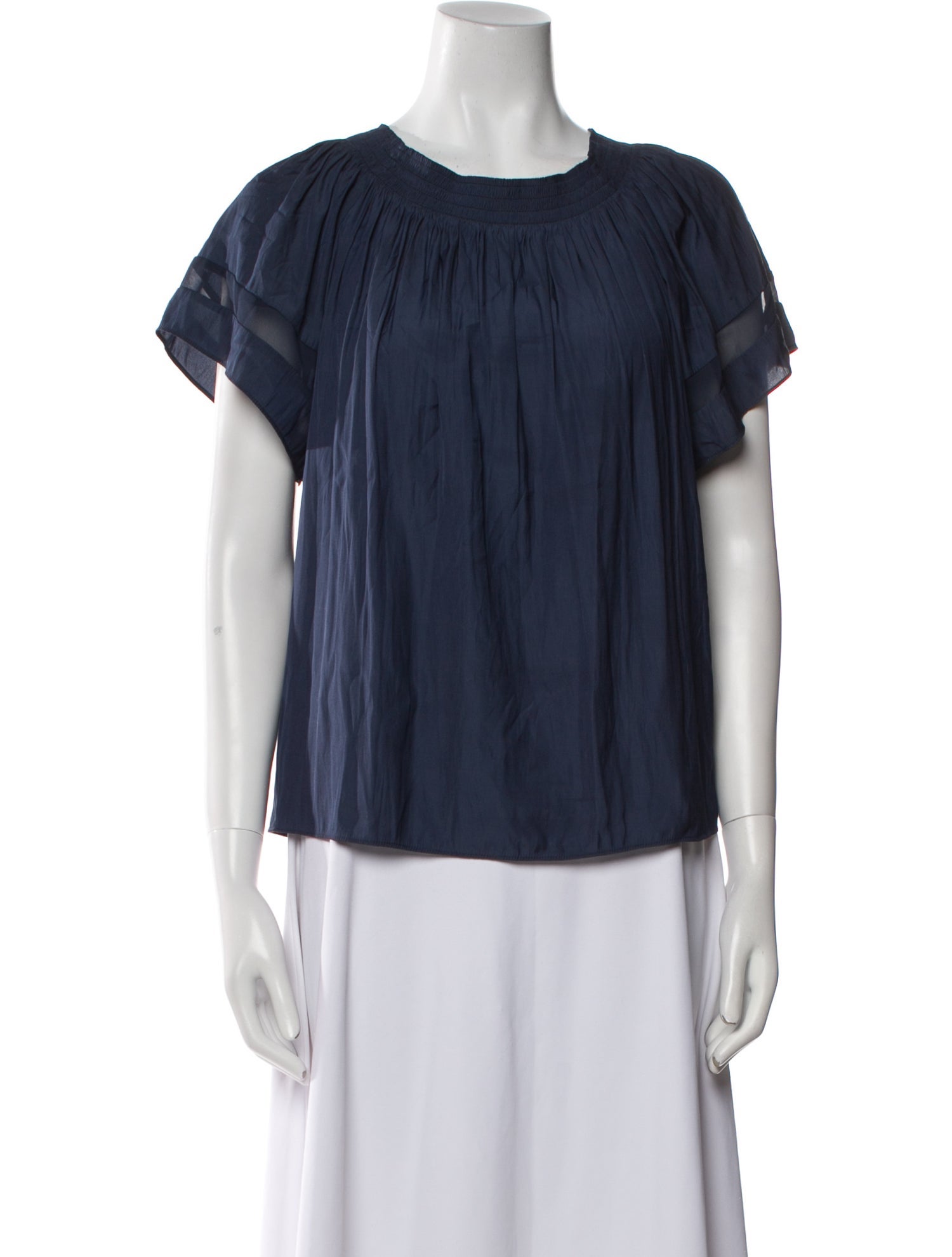 Ramy Brook Crew Neck Short Sleeve Blouse