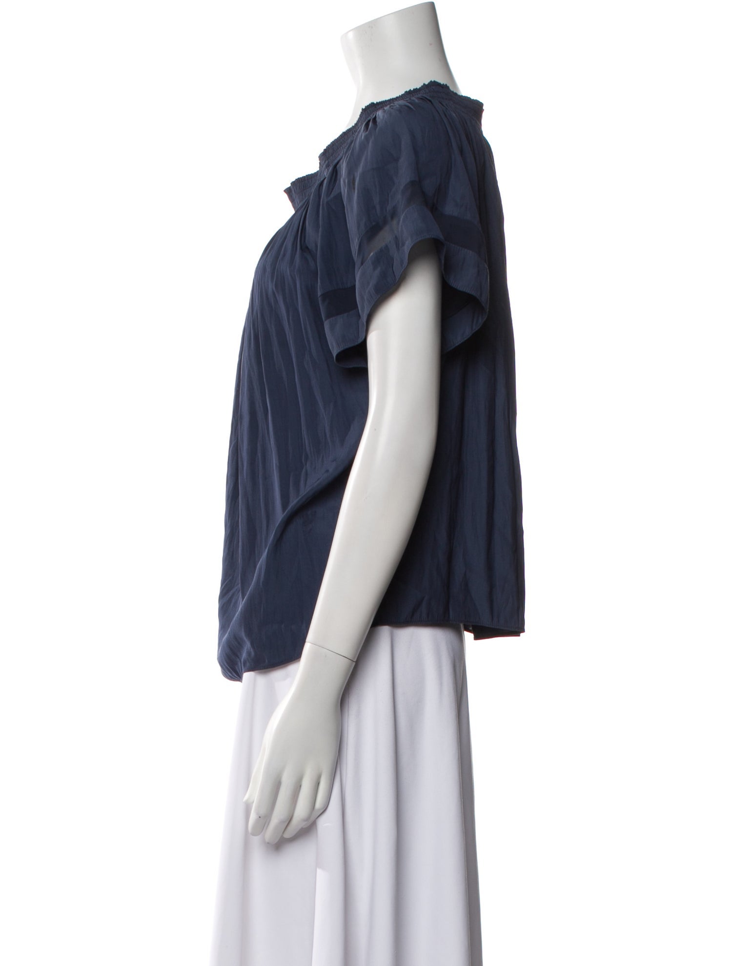 Ramy Brook Crew Neck Short Sleeve Blouse