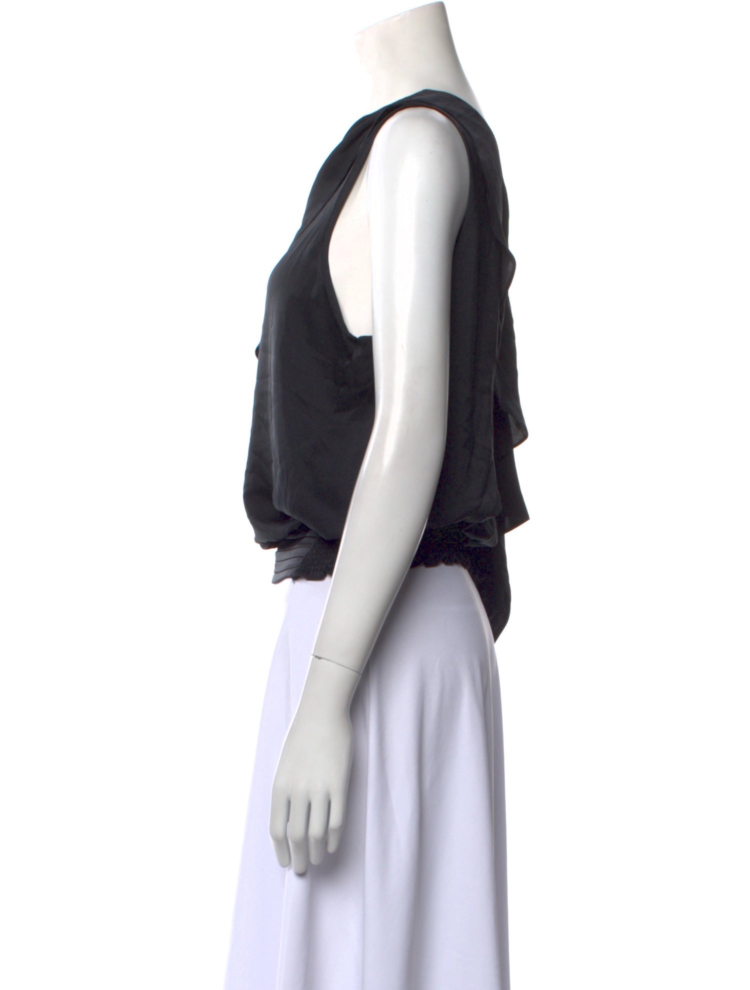 Ramy Brook One-Shoulder Sleeveless Crop Top