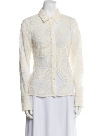 Ramy Brook Long Sleeve Button-Up Top