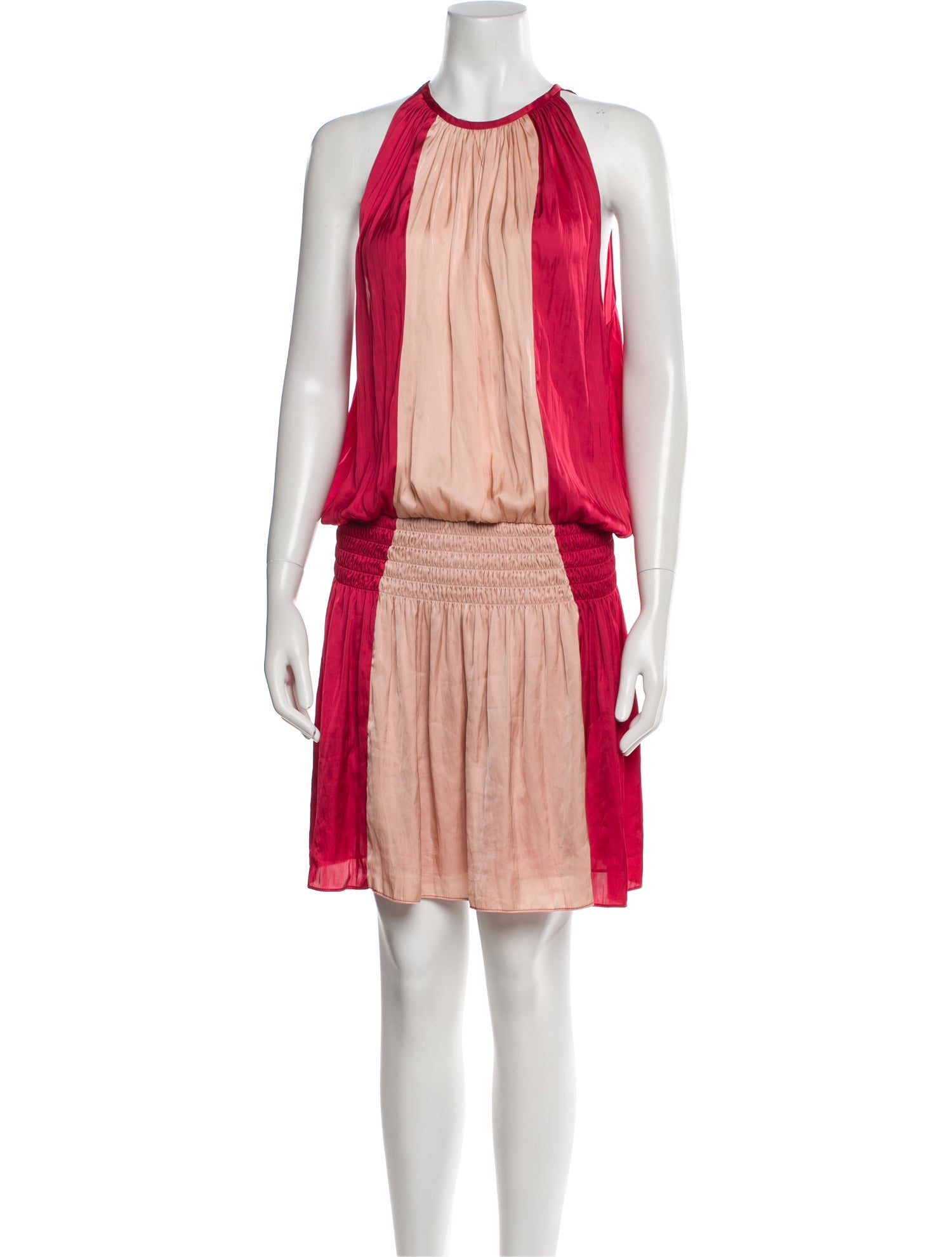 Ramy Brook Colorblock Pattern Knee-Length Dress