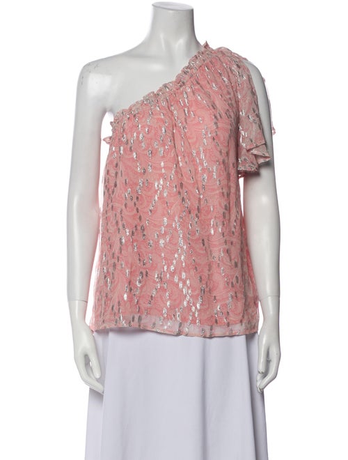 Ramy Brook Floral Print One-Shoulder Blouse
