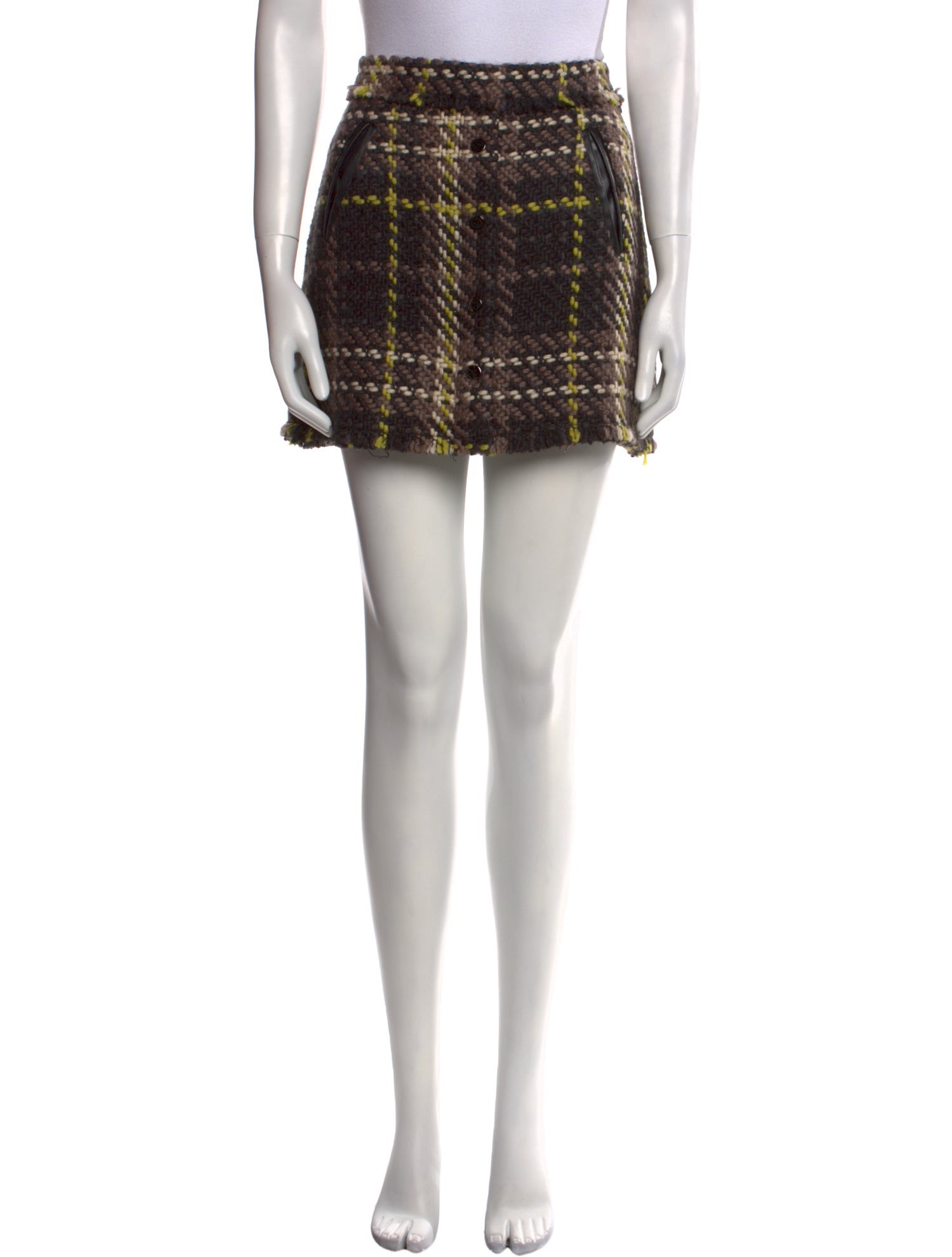 Ramy Brook Plaid Print Mini Skirt