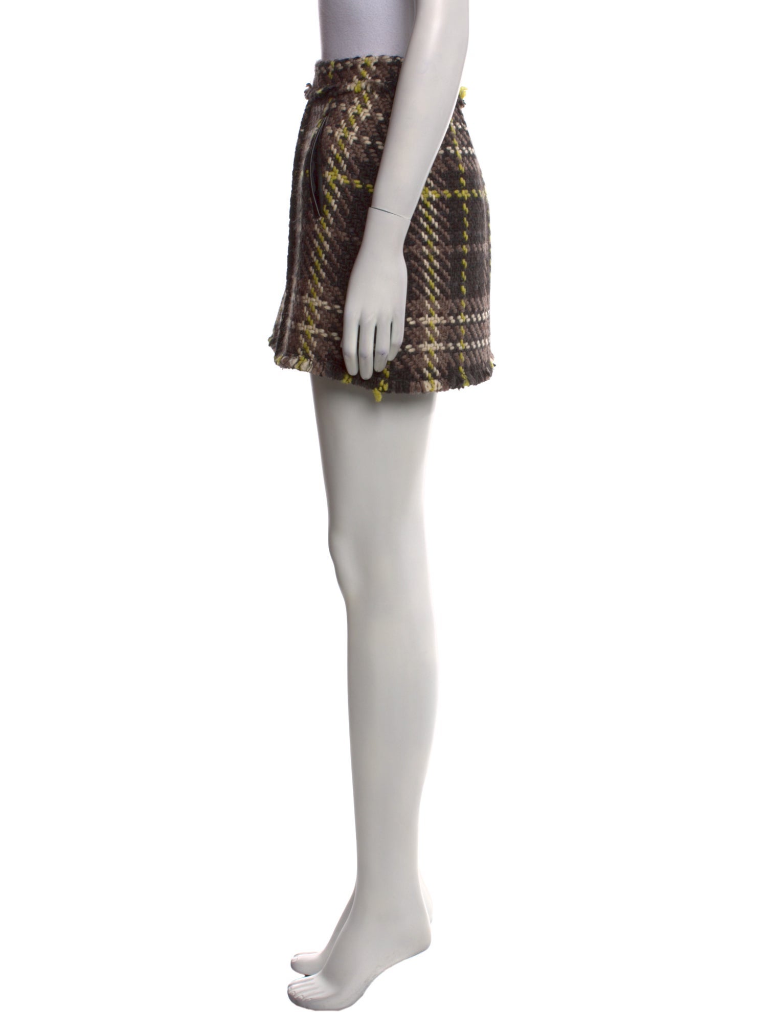 Ramy Brook Plaid Print Mini Skirt
