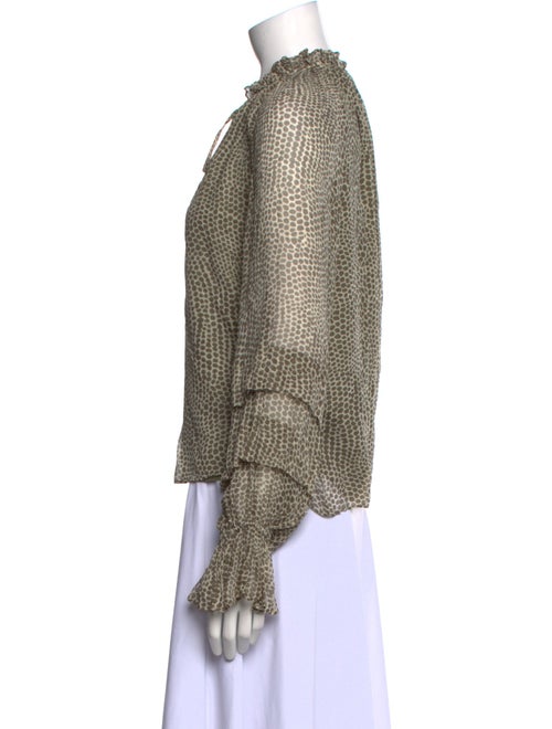 Ramy Brook Silk Polka Dot Print Top