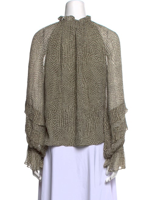 Ramy Brook Silk Polka Dot Print Top