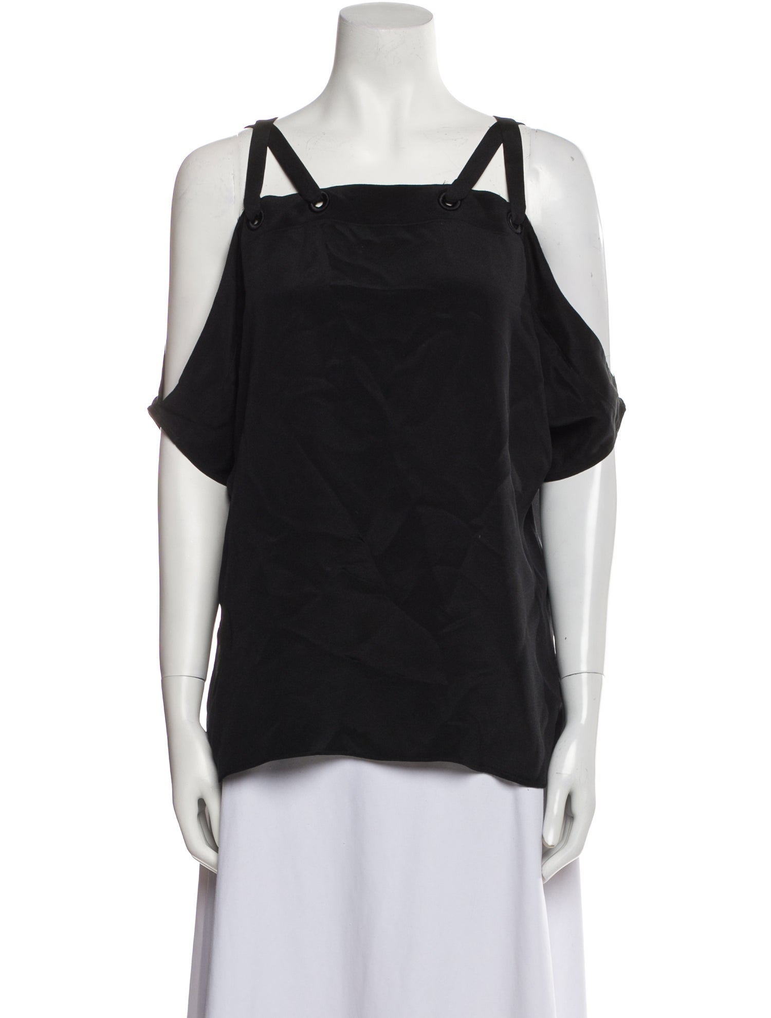 Ramy Brook Silk Square Neckline Top
