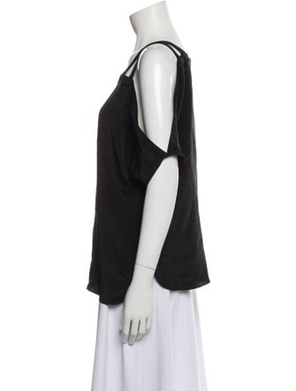 Ramy Brook Silk Square Neckline Top