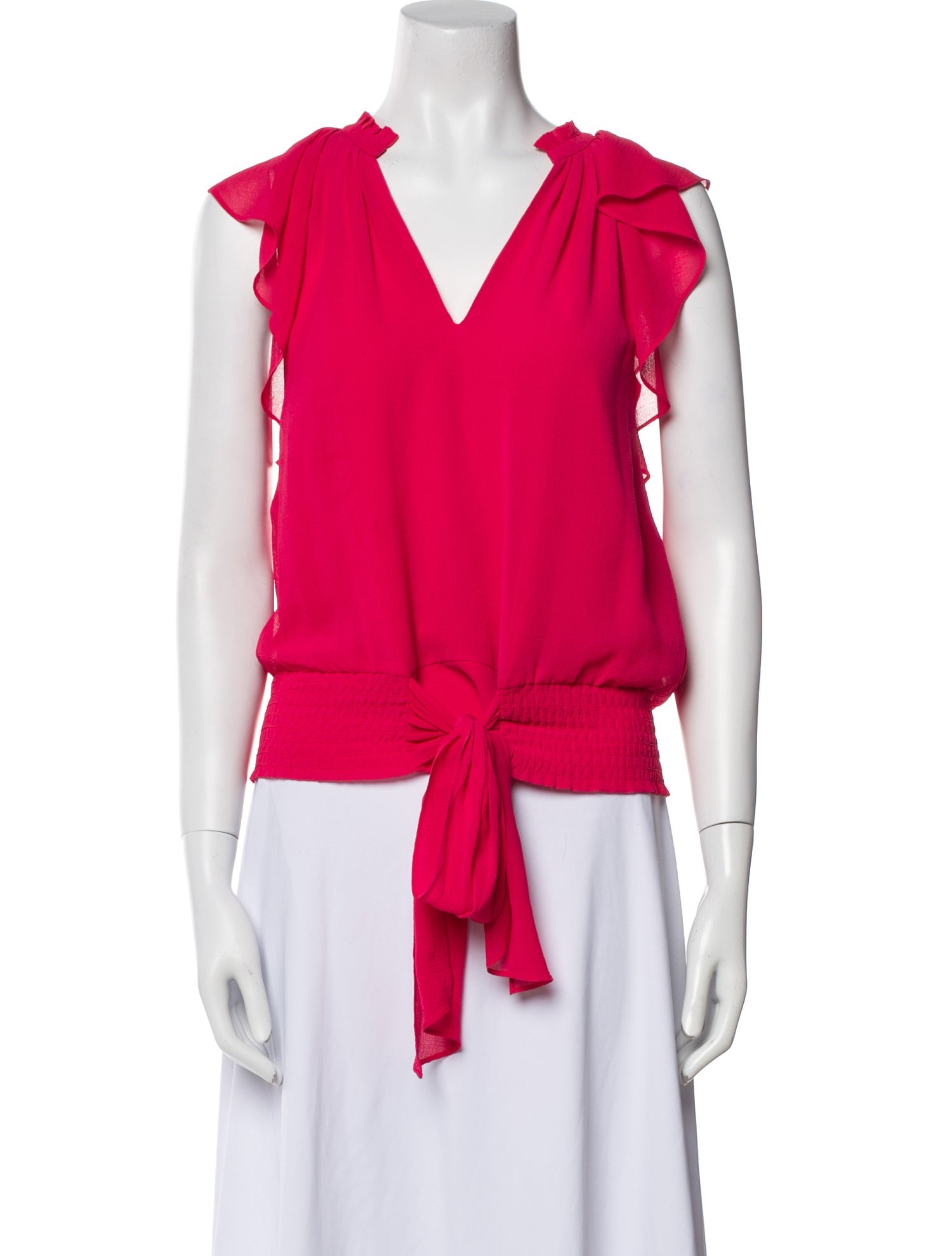 Ramy Brook V-Neck Short Sleeve Blouse