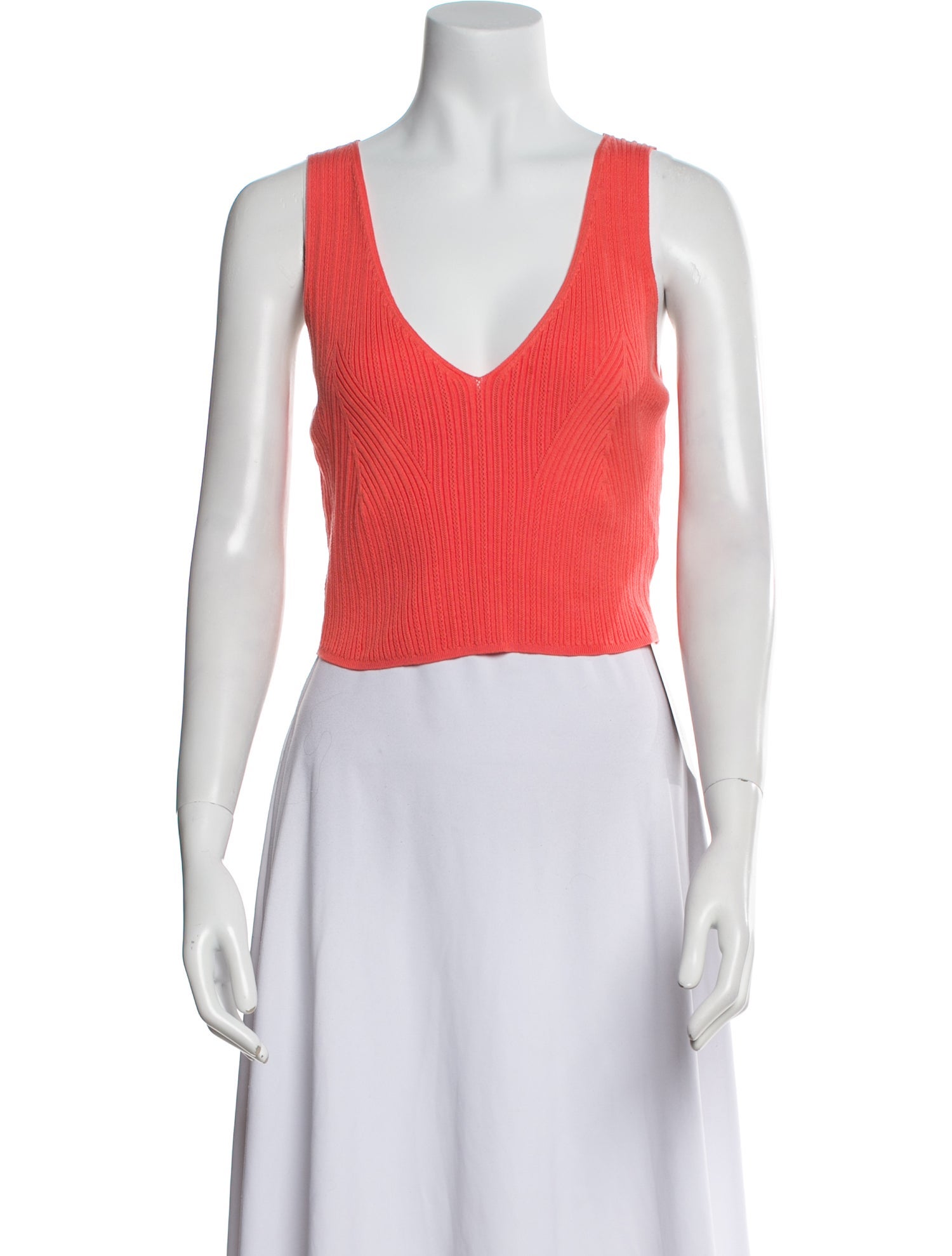 Ramy Brook V-Neck Sleeveless Crop Top